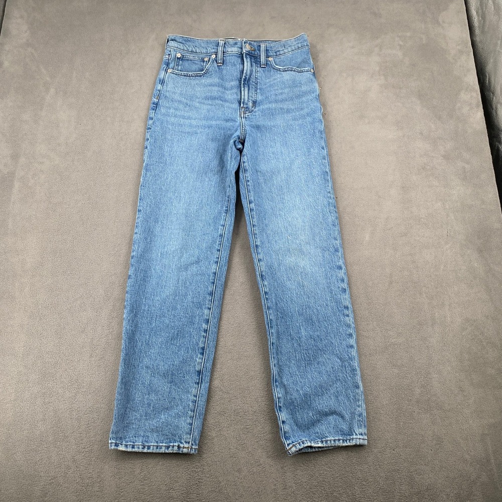 Madewell The Perfect Vintage Straight Jean Light Wash Denim Size 26 7880